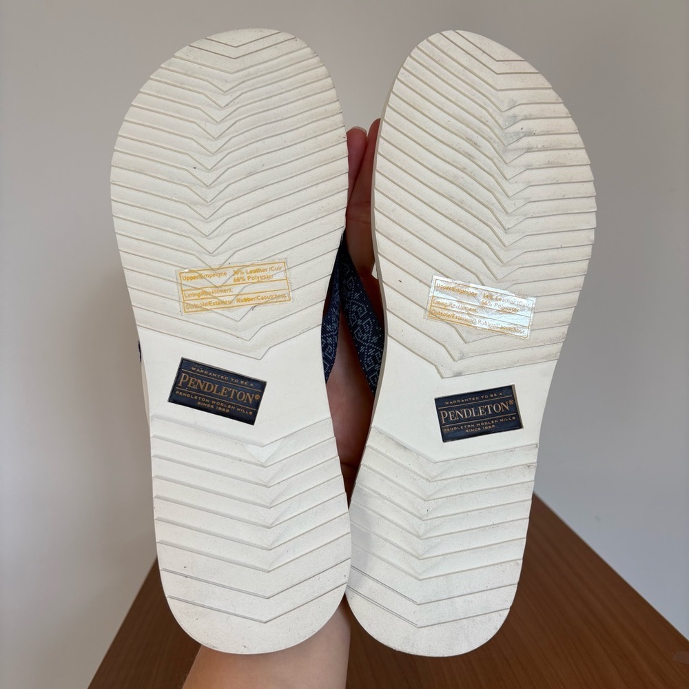 NWT Pendleton Americana Preppy Heritage Women's Sandals Flip Flops Size 11 - Picture 7 of 8